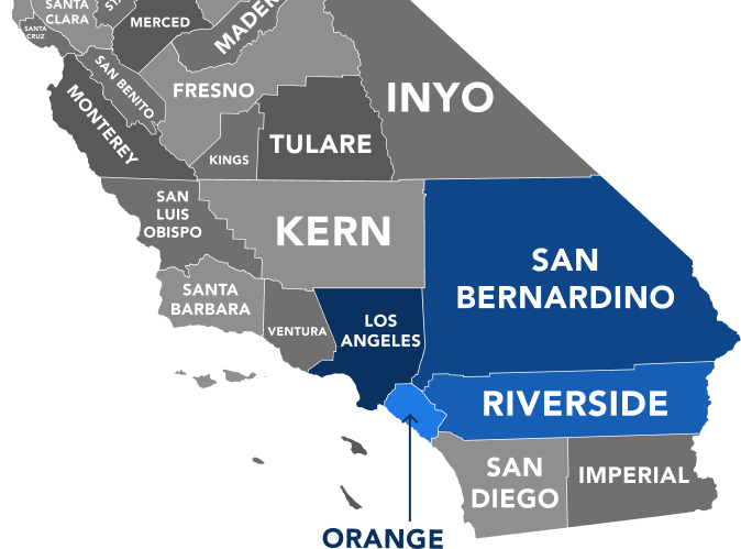 county map of southern california